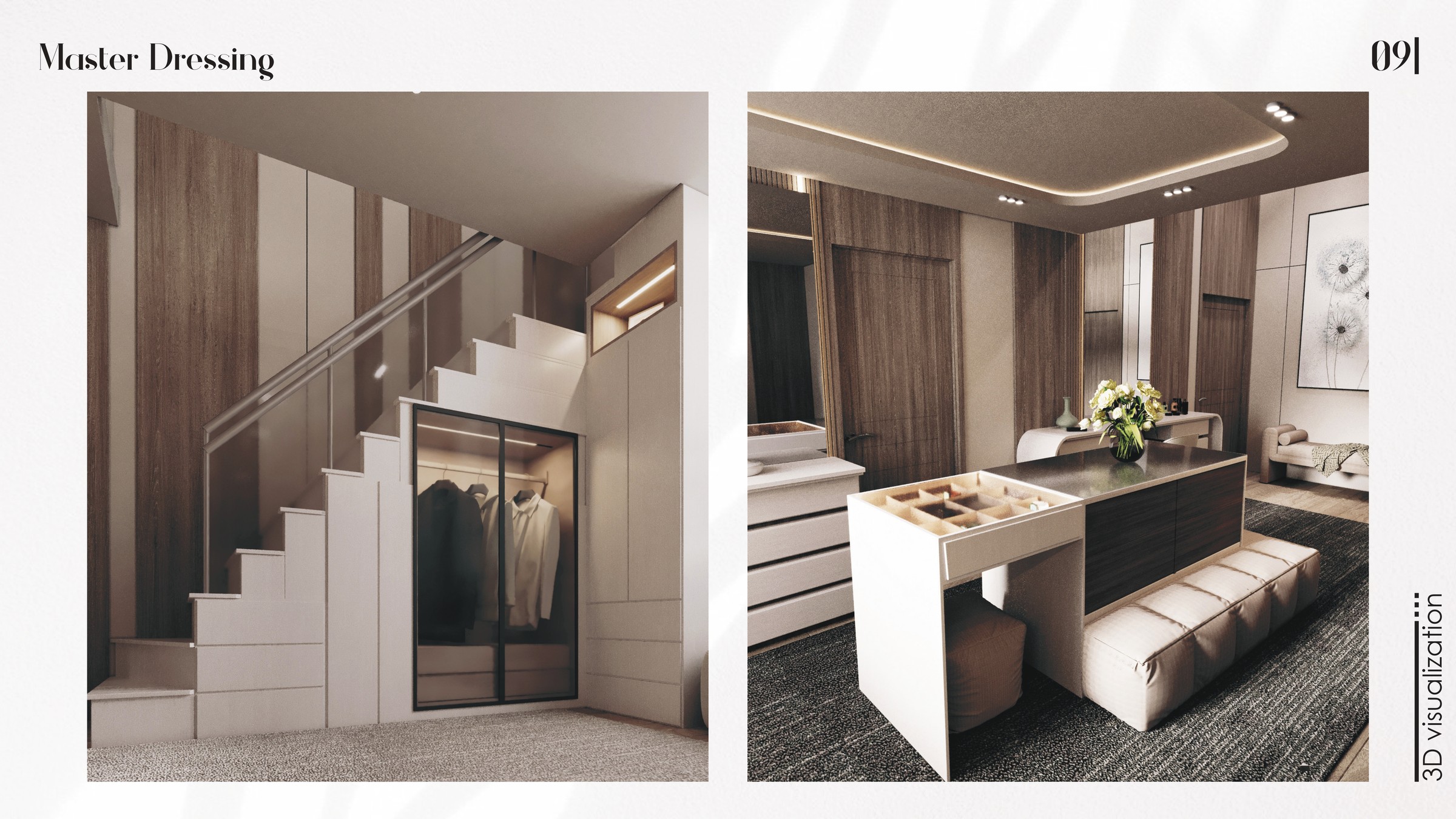 Abdullah Alwi villa — Master Dressing, 3D visualization