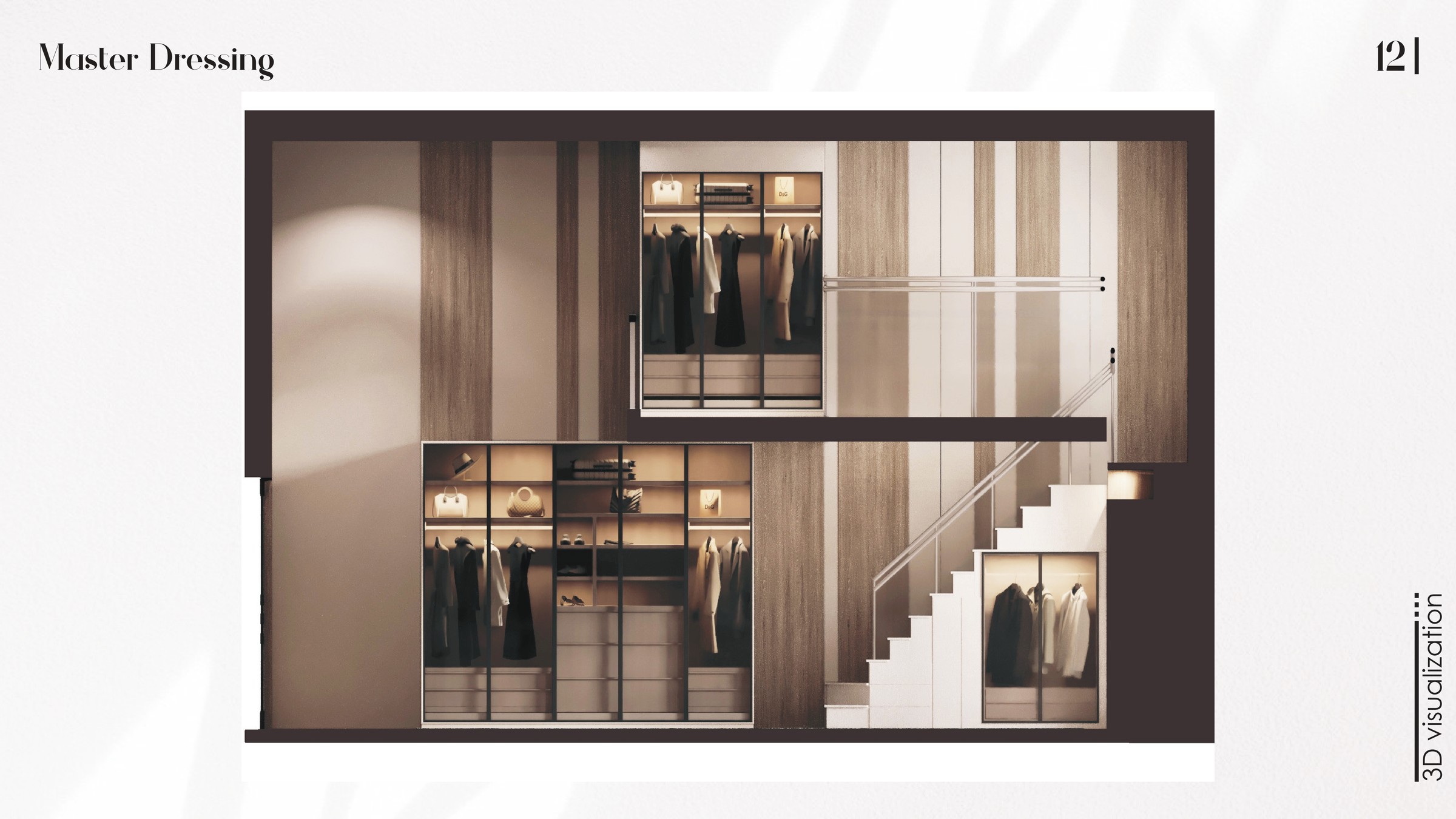 Abdullah Alwi villa — Master Dressing, 3D visualization