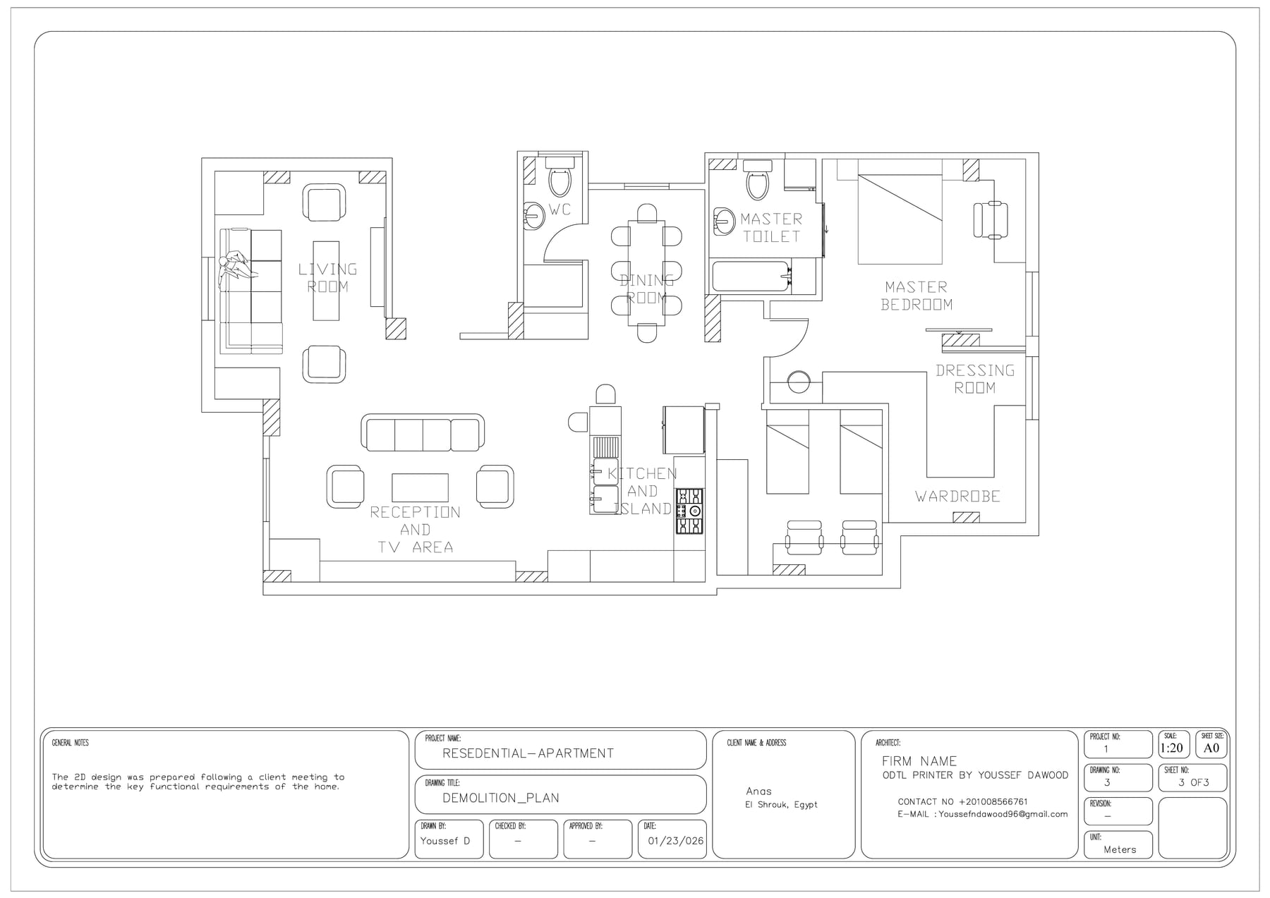 Anas — Furniture Plan