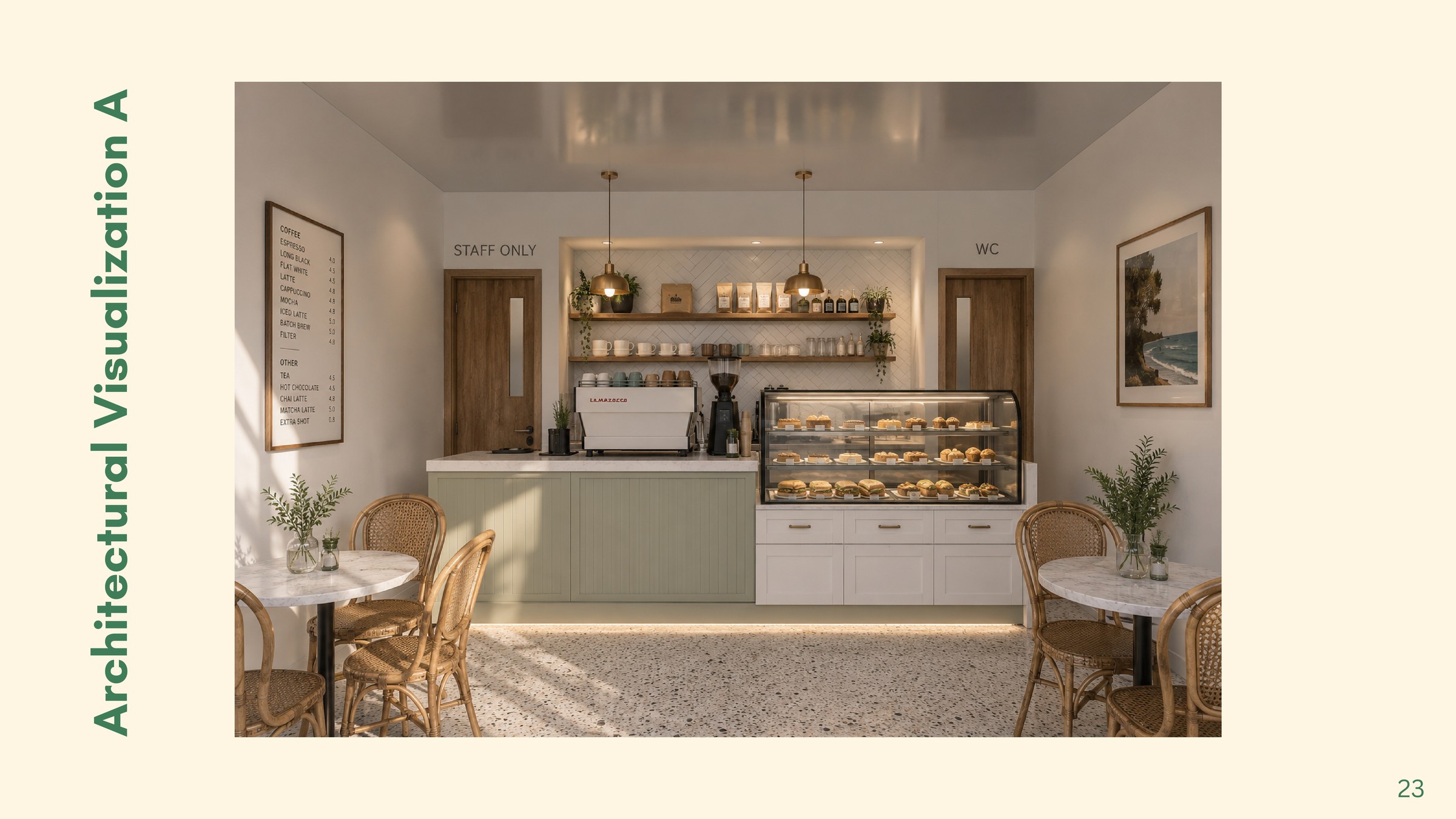 The Dancing Goat — architectural visualization, interior concept
